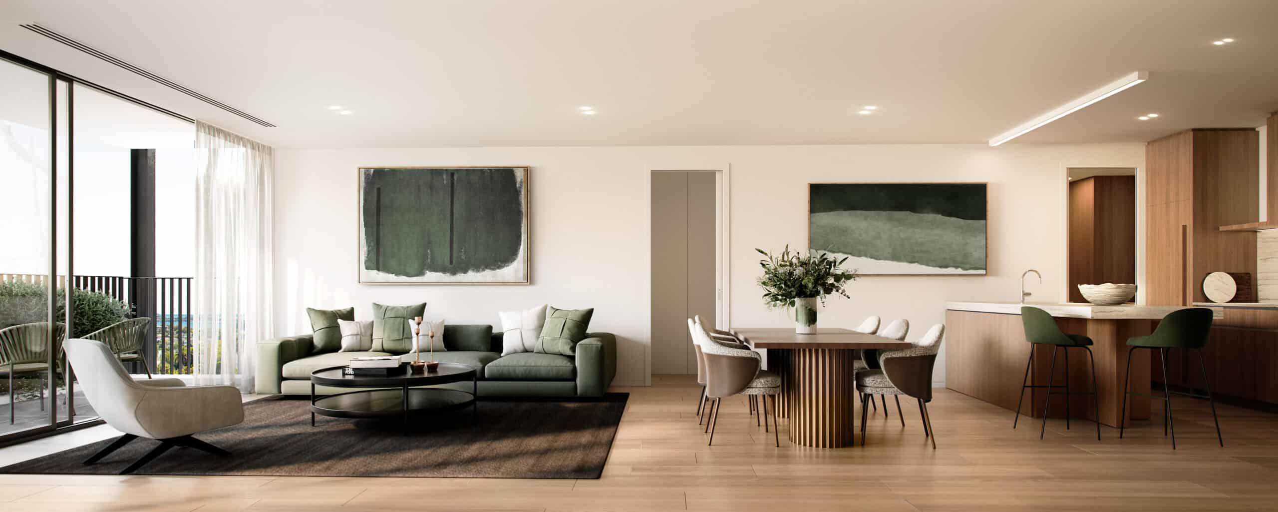 Explore the two and three bedroom apartments at Elm Elm Remuera